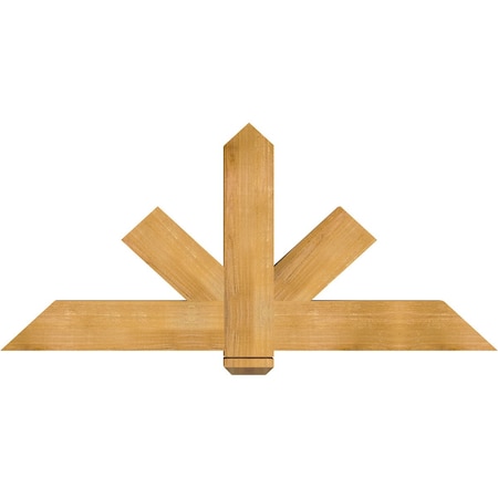 Ekena Millwork Kennewick Rough Sawn Timber Gable Bracket, Western Red Cedar, 60"W x 27"H x 4"D x 6"F, 11/12 Pitch GBW060X27X0406KEN00RWR